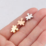 3Pcs 10mm Stainless Steel Irregular Puzzle Beads Spacer Bead for Necklace Women DIY Making for Bracelet Necklace Jewelry
