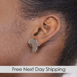 2 pairs Chic Stainless Steel African Map Studs Earrings Hypoallergenic Gold Silver Traditional Ethnic Post Stud for Women In Australia - Darrahopens