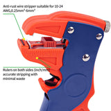 Quick Strip Wire Stripper and Cutter, 2 in 1 Automatic Wire Stripping Tool Adjustable Eagle Nose Wire Stripper for Electronic