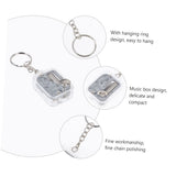 2PCS Unique Acrylic Music Box Movement Keychain Portable Mini Mechanical Music Box Handy Musical Instrument