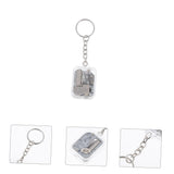 2PCS Unique Acrylic Music Box Movement Keychain Portable Mini Mechanical Music Box Handy Musical Instrument