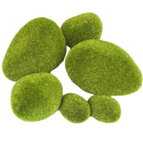 18PCS Artificial Moss Rocks (4 Sizes), Green Moss Decor for Floral Arrangements, Fairy Gardens and Crafting