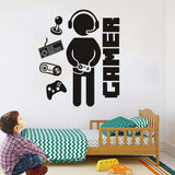 Wall Stickers Vinyl Gaming Wall Decals for Boys Kids Men Video Game Room Black Game Wall Decals Boy Wall Art DIY Boys Gift