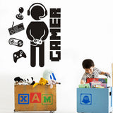 Wall Stickers Vinyl Gaming Wall Decals for Boys Kids Men Video Game Room Black Game Wall Decals Boy Wall Art DIY Boys Gift In Australia - Darrahopens