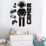 Wall Stickers Vinyl Gaming Wall Decals for Boys Kids Men Video Game Room Black Game Wall Decals Boy Wall Art DIY Boys Gift