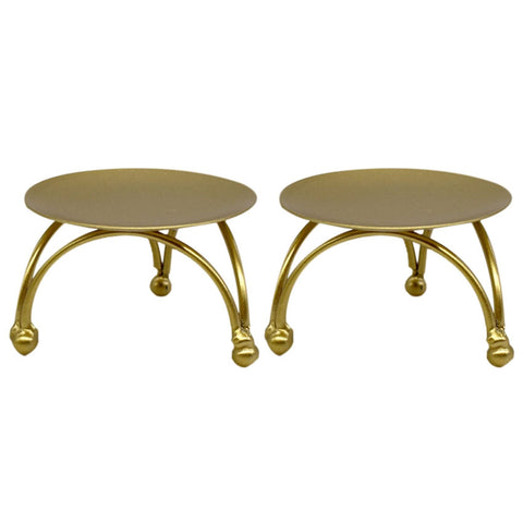 2 pcs European Style Iron Plate Candle Holder Pillar Base Gift Dinner Table Decoration, Candle Stand for Wax Candles In Australia - Darrahopens