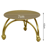 2 pcs European Style Iron Plate Candle Holder Pillar Base Gift Dinner Table Decoration, Candle Stand for Wax Candles