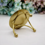 2 pcs European Style Iron Plate Candle Holder Pillar Base Gift Dinner Table Decoration, Candle Stand for Wax Candles