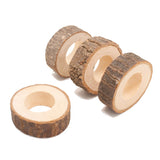 6pcs Wooden Napkin Ring Table Napkin Rings Dining Room Table Decor Creative Napkin Rings Christmas Props Christmas Ornament