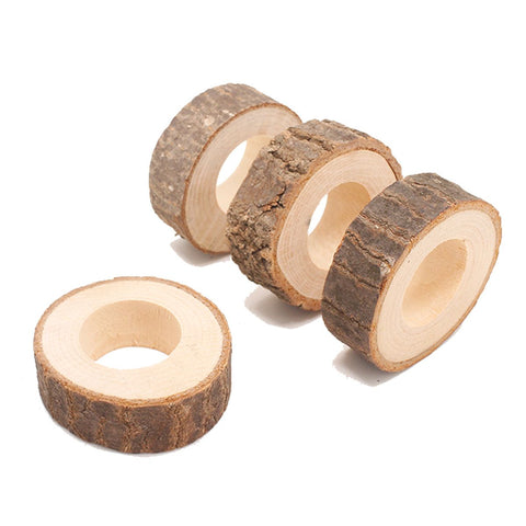 6pcs Wooden Napkin Ring Table Napkin Rings Dining Room Table Decor Creative Napkin Rings Christmas Props Christmas Ornament