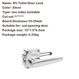 RV Door, RV Door Locks for Travel, Locking Door Levers Toilet Bathroom Bedroom Handle Knob Polished Chrome for Camper RV Yacht