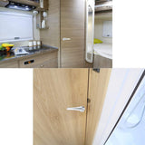 RV Door, RV Door Locks for Travel, Locking Door Levers Toilet Bathroom Bedroom Handle Knob Polished Chrome for Camper RV Yacht