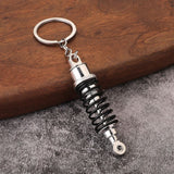 4 pcs Creative Hot Auto Part Model Coilover Shock Absorber Keychain Keyring Key Chain Ring Keyfob Creative Hot Auto Part Model