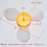 2 pcs Toy Soft Fan Blade, Three Blade Propeller Light in Weight Wear Resistant High Durability for Mini Fan for Scientific