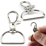 10 Pack Key Chain Clip Hook Swivel Clasp with D Ring Clip Hook Lanyard Snap Hooks 360 Degree Flexible Lobster