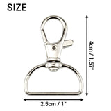 10 Pack Key Chain Clip Hook Swivel Clasp with D Ring Clip Hook Lanyard Snap Hooks 360 Degree Flexible Lobster
