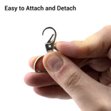 10 Pack Key Chain Clip Hook Swivel Clasp with D Ring Clip Hook Lanyard Snap Hooks 360 Degree Flexible Lobster