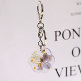 3 pcs Pressed Flower Keychain, Keychains for Women,Handmade flower Keychain,Personalized Cute Keychain,Charm Keychain Presents