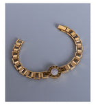 2 pcs Bracelet for Women and Men,Roman Numerals Jewelry Buckle Imitation Watch Splicing White Shell Titanium