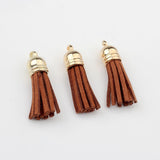 30 pcs Mandala Crafts Faux Suede Tassels for Keychains Tassels for Crafts - Small Tassels for Jewelry Making Charms
