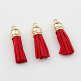 30 pcs Mandala Crafts Faux Suede Tassels for Keychains Tassels for Crafts - Small Tassels for Jewelry Making Charms