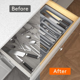 ware Drawer Organizer, Expandable Utensil Organizer for Kitchen Drawers, Adjustable Cutlery and Flatware Tray In Australia - Darrahopens
