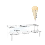 Salad Presentation Display Stand | Desktop Dessert Organizer | Acrylic Stand For Ice Cream Cones, Double-layer Appetizer