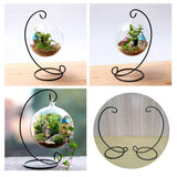 2 PCS Ornament Display Stand, 9" Iron Hanging Stand Rack Table Lantern Candle Glass Globe Ornament Holder Candlestick