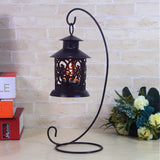 2 PCS Ornament Display Stand, 9" Iron Hanging Stand Rack Table Lantern Candle Glass Globe Ornament Holder Candlestick