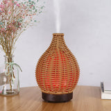 Essential Oil Diffuser for Home Rattan Weaving, 100mL 7 Changing Color Lights Ultrasonic Aroma Humidifier