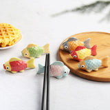 Chopstick Holder 6Pcs Cartoon Goldfish Ceramic Chopstick Holder Chopstick Holder Household Chopstick Holder Hotel Chopstick Pillow In Australia - Darrahopens