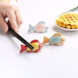 Chopstick Holder 6Pcs Cartoon Goldfish Ceramic Chopstick Holder Chopstick Holder Household Chopstick Holder Hotel Chopstick Pillow