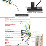36V/48V 500W Controller22A Brushless Motor Controller for Electric Bike Kit Compatible with KT LCD3 LCD4 LCD5 LCD7 Display