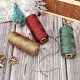 4 pcs Decorative Metallic Bakers String - Wrapping Twine String - Inelastic - Glitter String for DIY Crafting Christmas