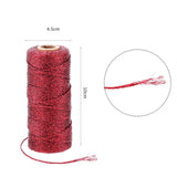 4 pcs Decorative Metallic Bakers String - Wrapping Twine String - Inelastic - Glitter String for DIY Crafting Christmas
