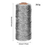 4 pcs Decorative Metallic Bakers String - Wrapping Twine String - Inelastic - Glitter String for DIY Crafting Christmas
