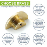Solid Brass Cabinet Knobs, Semicircle Drawer Knobs, Hammered Dresser Drawer Pulls Handles Furniture Hardware Easy Install