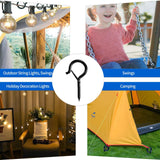 Windproof Screw Hooks for Hanger 8 PCS, Eyes Screw Hook Heavy Duty with Safety Buckle, Hanging for Ceilin In Australia - Darrahopens