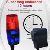 LED Burst Flash Shoulder Light Safety Clip Shoulder Strobe Warning Signal Light High Strobe Light (Red Blue) for Outdoor Rescue
