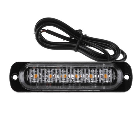 Emergency Strobe Lights, Amber Recovery Car 6LED Light Bar Orange Grill Breakdown Flashing 18 Modes 12/24V In Australia - Darrahopens