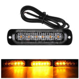 Emergency Strobe Lights, Amber Recovery Car 6LED Light Bar Orange Grill Breakdown Flashing 18 Modes 12/24V In Australia - Darrahopens