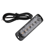 Emergency Strobe Lights, Amber Recovery Car 6LED Light Bar Orange Grill Breakdown Flashing 18 Modes 12/24V