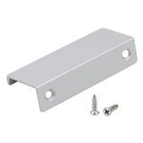 80mm/3.15" Silver Aluminum Home Kitchen Cabinets Drawers Collection Long Hole Centers Finger Edge Pull Tab Handle (2pcs)