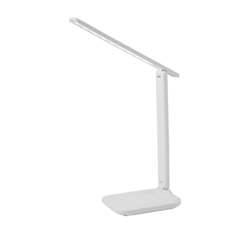 LED Folding Table Lamp with Eye Protection, USB Charging Ports, Dimmable, Suitable for Bedroom, Dormitory, Reading - White In Australia - Darrahopens