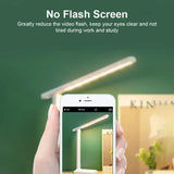 LED Folding Table Lamp with Eye Protection, USB Charging Ports, Dimmable, Suitable for Bedroom, Dormitory, Reading - White