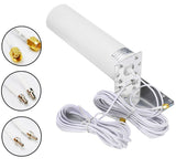 4G LTE External Antennna Repeater Outdoor with 5m Dual Slider CRC9/TS9/SMA Connector for 4G Router Modem
