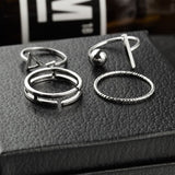 4Pcs Sterling Silver for WomenWrap Cuff Simple Band Hypoallergenic Adjustable Summer Beach Jewelry Set In Australia - Darrahopens