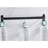 Space Aluminum Brushed Finish Towel Bars Punch-Free Dual-use Black Towel Rail Wall Mount Strong Bearing Capacity