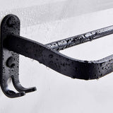 Space Aluminum Brushed Finish Towel Bars Punch-Free Dual-use Black Towel Rail Wall Mount Strong Bearing Capacity
