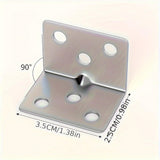 Heavy Duty Right Angle Bracket for Wood,10pcs Stainless Steel Right Angle Brackets, 90 Degree L-Shaped Support